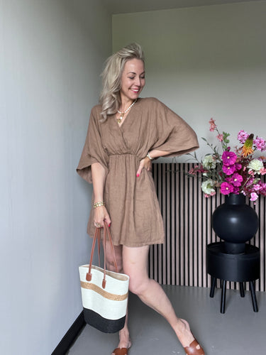 Kastgeluk linnen dress Mila